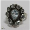 Image 1 : SILVER FLOWER CLUSTER RING