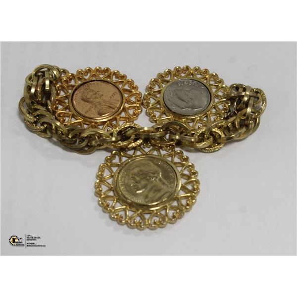 BRACELET WITH USA COINS