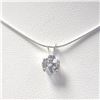 Image 1 : BZ1076-43 SILVER CUBIC ZIRCONIA 18" NECKLACE