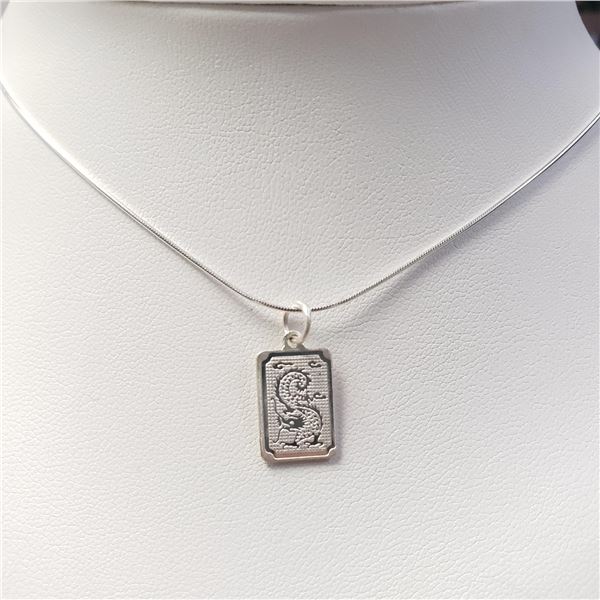 BZ1076-34 SILVER 18  NECKLACE