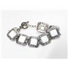 Image 1 : NEW MOTHER OF PEARL SILVER TONE BRACELET