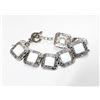 NEW MOTHER OF PEARL SILVER TONE BRACELET