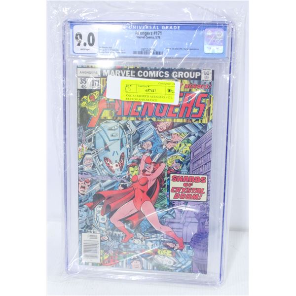 CGC 9.0 GRADED AVENGERS #171. ULTRON APPEARANCE