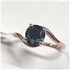 Image 1 : BZ1121-7 10K ROSE GOLD BLACK DIAMOND RING