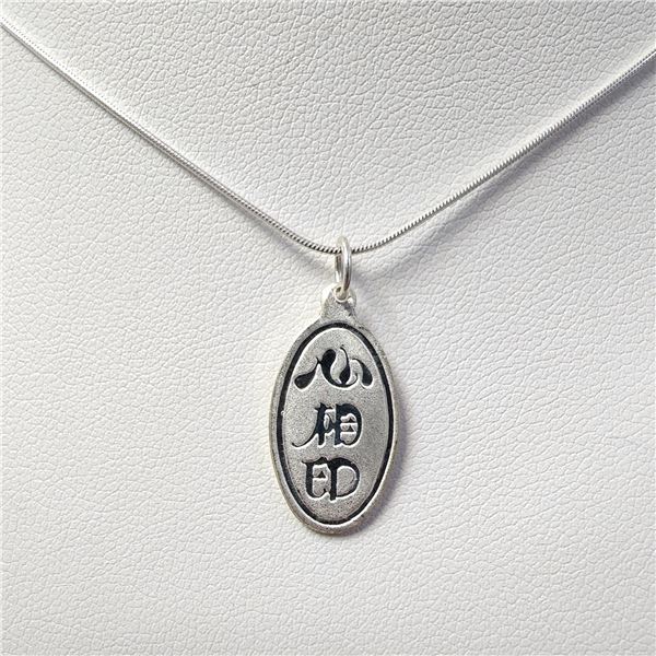 BZ1076-37 SILVER 18  NECKLACE