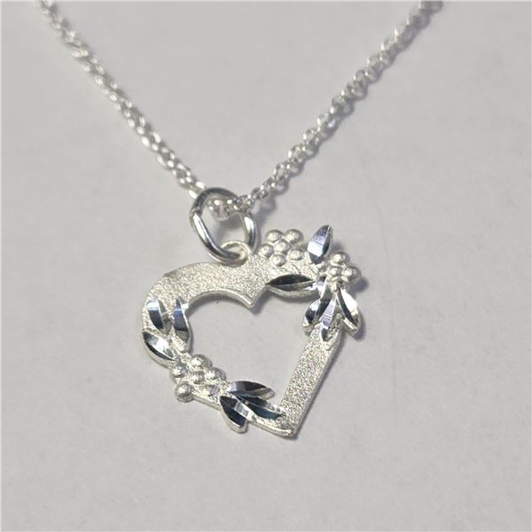 BZ1076-38 SILVER 16  NECKLACE