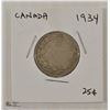 Image 1 : CANADA 1934 TWENTY FIVE CENT COIN