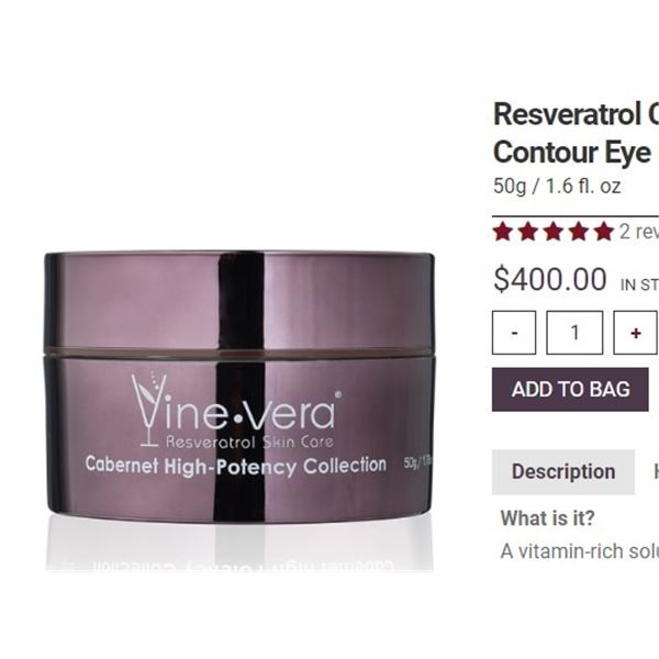 VINE VERA RESVERATROL CABERNET HIGH POTENCY EYE