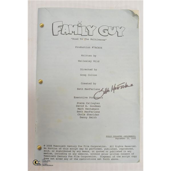 REPLICA FAMILY GUY SCRIPT "ROAD TO THE MULTIVERSE"