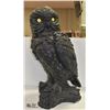 CERAMIC OWL 24" TALL, EYES LIGHT UP AND MAKE SOUND