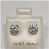 Image 1 : BZ1121-9 10K WHITE GOLD WHITE MOISSANITE EARRINGS