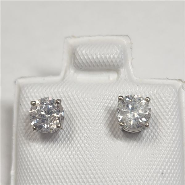 BZ1121-13 14K WHITE GOLD DIAMOND EARRINGS