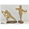 PAIR OF SHAOLIN MARTIAL ARTS FIGURINES