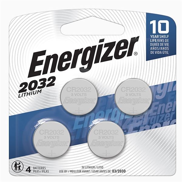 PACK OF 4 ENERGIZER LITHIUM 2032 BATTERYS