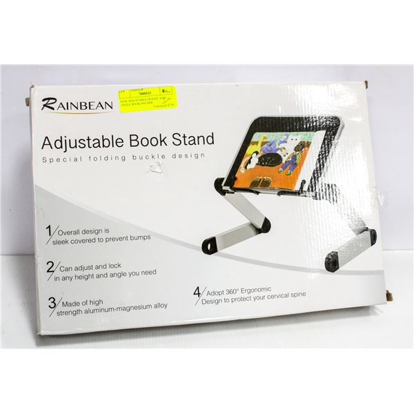 NEW ADJUSTABLE HEIGHT AND ANGLE BOOK HOLDER.