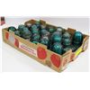 Image 1 : BOX OF 26 COLOURED GLASS INSULATORS - HEMINGRAY,