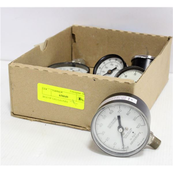 BOX OF GAS GAUGES