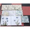 Image 1 : 9 CANVAS FRAMED FLOWER PRINT