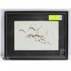 Image 1 : FRAMED & MATTED UNDER GLASS PRINT BY