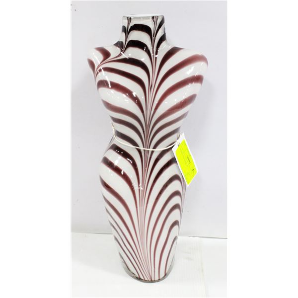 GLASS LADY VASE 14"