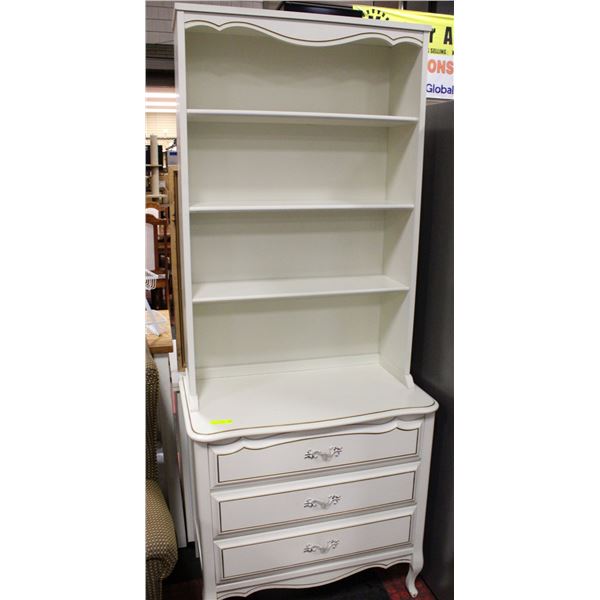 FRENCH PROVINCIAL DRESSER W/ BOOKSHELF HUTCH