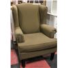 WINGBACK CHAIR WITH TWEED FABRIC