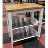 Image 1 : 3 TIER UTILITY CART W/ METAL SHELVES/BUTCHER
