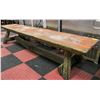 Image 1 : HEAVY SOLID WOODEN BENCH H-17.5" W-19" L-97"