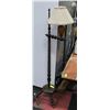 VINTAGE FLOOR LAMP WITH DECORATIVE AMBER GLASS