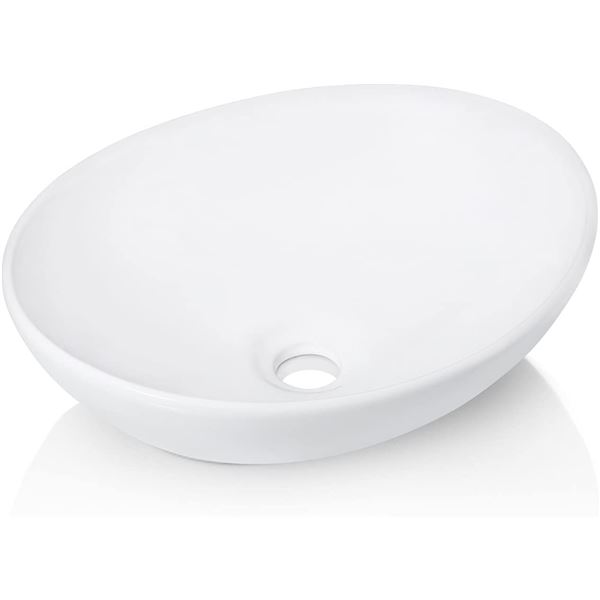 NEW MODERN DESIGN PORCELAIN SINK, 20 X 14 X 5"