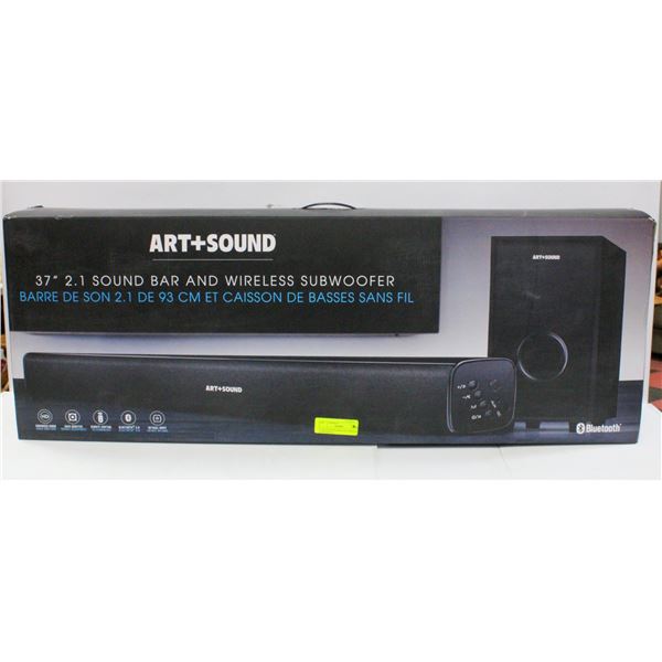 37 INCH SOUND BAR AND WIRELESS SUBWOOFER -