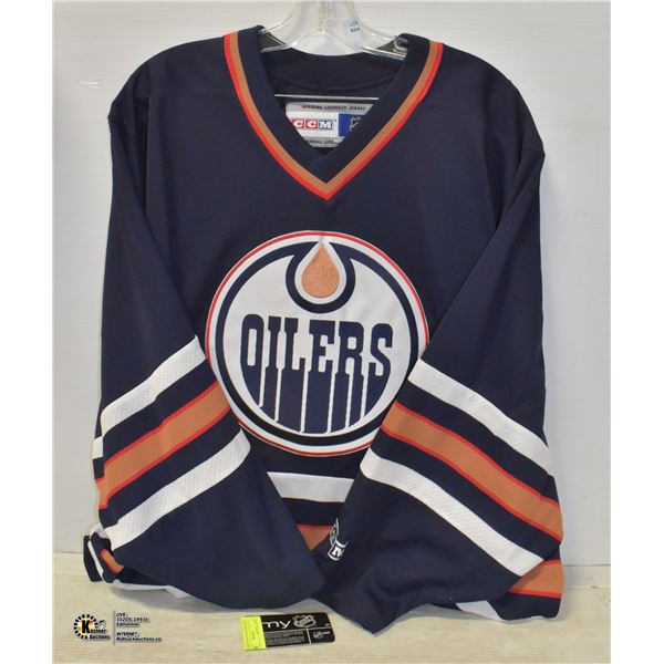 NEW EDMONTON OILERS JERSEY - SIZE LARGE