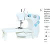 Image 1 : PORTABLE MINI SEWING MACHINE WITH EXTENSION TABLE