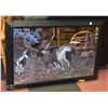 Image 1 : HORSES IN THE STORM 24" X 36" MIRRORED