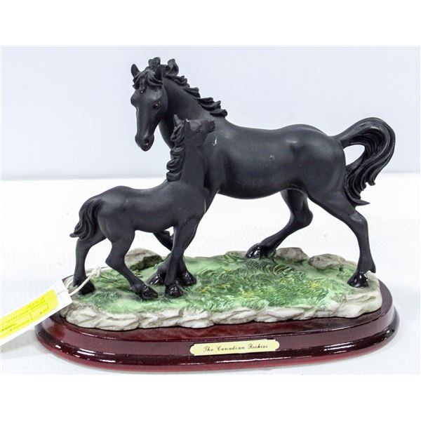 HORSE AND FOAL STATUE ON BASE 9  X 7.5 