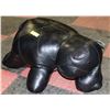 Image 1 : LEATHER BEAR LARGE OTTOMAN RETAIL $350.00 NEW