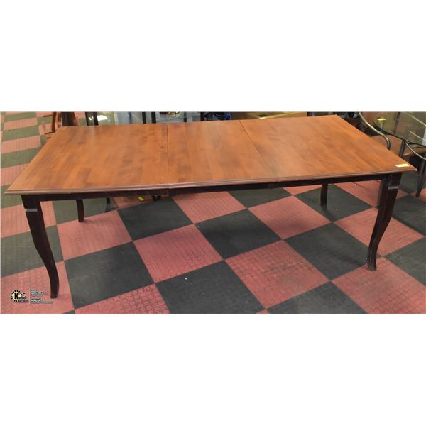 LARGE WOOD DINING TABLE WITH LEAF