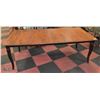 LARGE WOOD DINING TABLE WITH LEAF