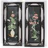 Image 1 : 2 PIECE SOLID FRAMED NATURAL STONE FLOWERS WALL