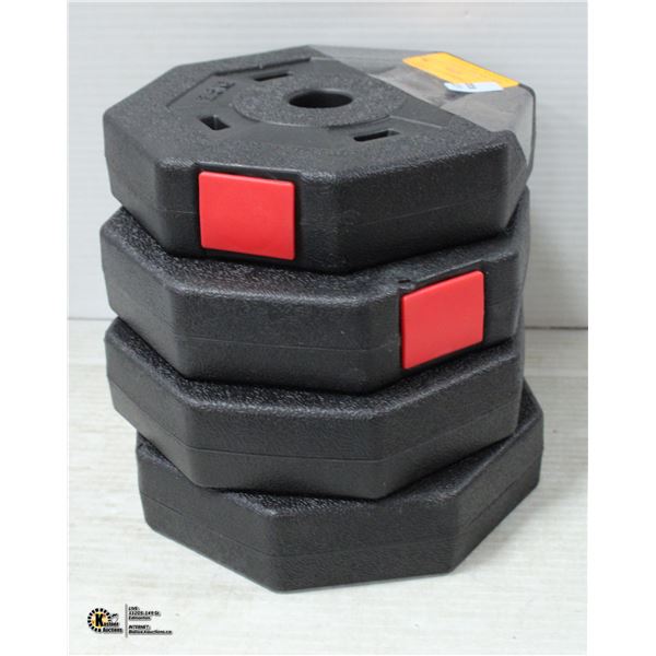 NEW UNPACKED LOT OF 4 HEXAGONAL FREE WEIGHTS