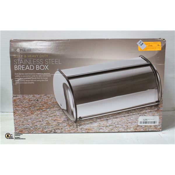 NEW REPACKED STAINLESS STEEL BREAD BOX