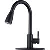 Image 1 : NEW WOWOW BLACK KITCHEN FAUCET WITH HIGH ARC GOOD