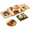 NEW BAMBOO CHEESEBOARD WITH CUTLERY & WINE OPENER