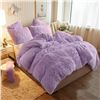 Image 1 : NEW PLUSH SHAGGY QUEEN SIZE DUVET COVER - ORCHID