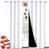 NEW NICETOWN LIVING ROOM CURTAINS WHITE 2PCS 52" X