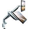 Image 1 : TECHORBITS DUAL MONITOR STAND THAT MOUNTS TO DESK