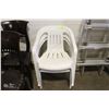 Image 1 : LOT OF 3 PLASTIC RESIN CHAIRS