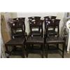 SET OF 6 WOOD AND LEATHERETTE SIDECHAIRS