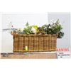 Image 1 : WICKER BASKET FULL OF ARTIFICIAL FLOWERS