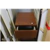 Image 1 : WOOD 2 DRAWER END TABLE